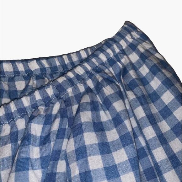 BeachLunchLounge Gingham Off The Shoulder Bell Sleeves Top Women's Size Small Sp - Picture 7 of 10